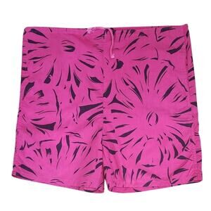 C'EST JOLI by Laura Vintage Hot Pink Animal Print drawstring Shorts Women's Med